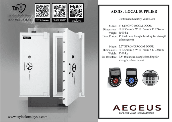 Aegeus Safety Box (Security Vault Door) - TSY Locksmith Selangor & Kuala Lumpur