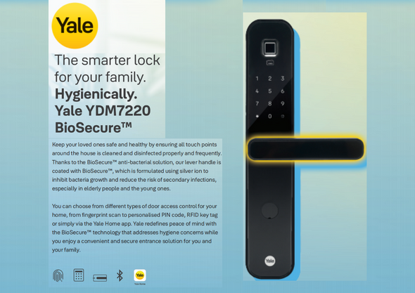 Yale Door Hardware (YFM7220) - TSY Locksmith Selangor & Kuala Lumpur