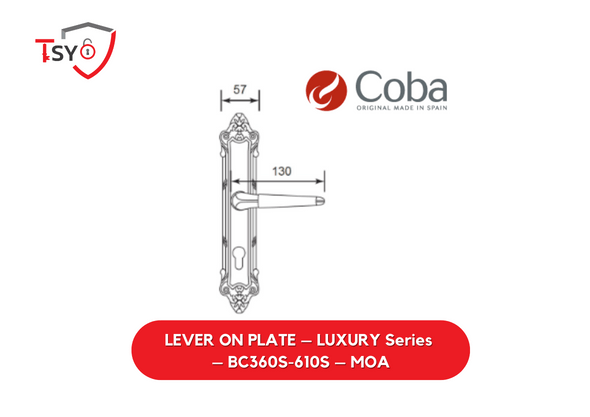 Coba Lever on Plate (BC360S-610S-MOA) - TSY Locksmith Selangor & Kuala Lumpur