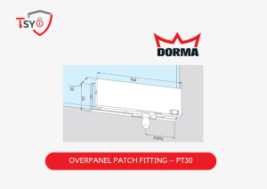 Dorma Overpanel Patch Fitting (PT30) - TSY Locksmith Selangor & Kuala Lumpur
