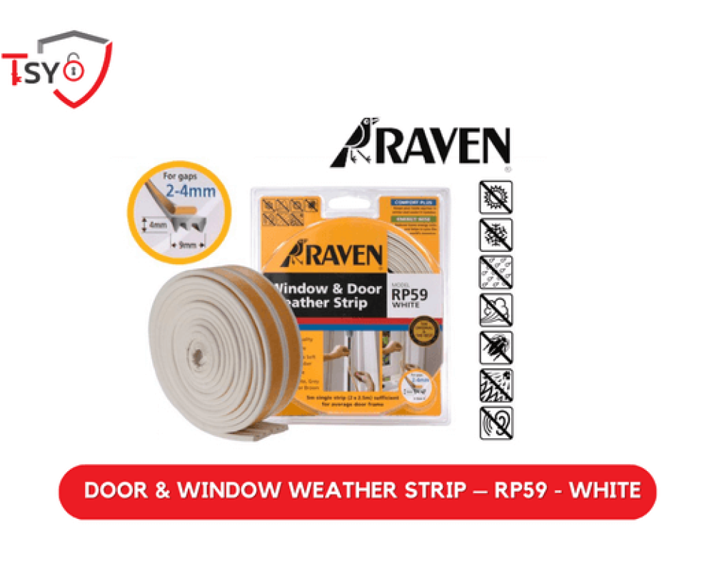 DOOR & WINDOW WEATHER STRIP – RP59 – WHITE
