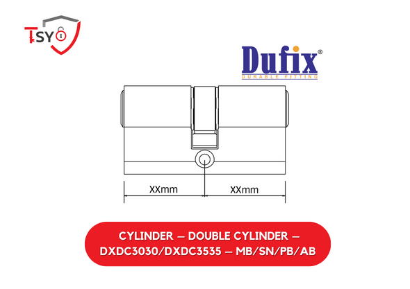 Dufix Cylinder (DXDC3030/DXDC3535-MB/SN/PB/AB) - TSY Locksmith Selangor & Kuala Lumpur