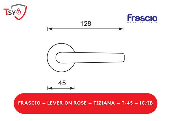 Frascio Lever on Rose (T-45-IC/IB) - TSY Locksmith Selangor & Kuala Lumpur