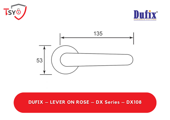 Dufix Lever on Rose (DX108) - TSY Locksmith Selangor & Kuala Lumpur