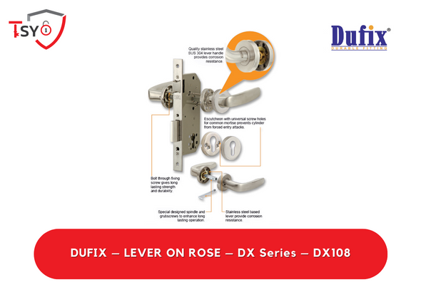 Dufix Lever on Rose (DX108) - TSY Locksmith Selangor & Kuala Lumpur