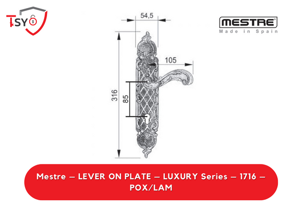 Mestre Lever on Plate (1716-POX/LAM) - TSY Locksmith Selangor & Kuala Lumpur