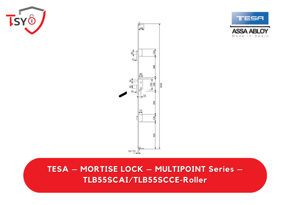 Tesa Mortise Lock (TLB55SCAI/TLB55SCCE-Roller) - TSY Locksmith Selangor & Kuala Lumpur