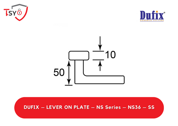 Dufix Lever on Plate (NS36-SS) - TSY Locksmith Selangor & Kuala Lumpur
