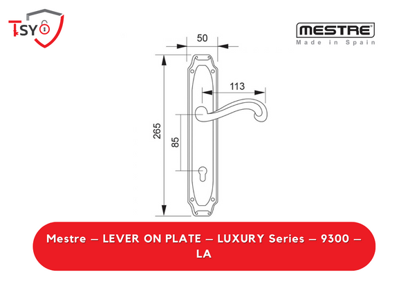 Mestre Lever on Plate (9300-LA) - TSY Locksmith Selangor & Kuala Lumpur