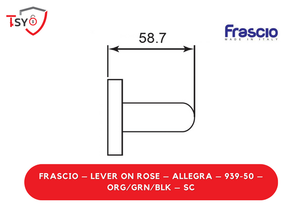 Frascio Lever on Rose (939-50-ORG/GRN/BLK-SC) - TSY Locksmith Selangor & Kuala Lumpur