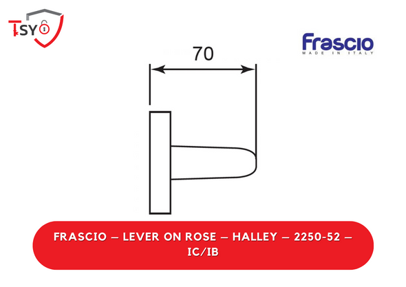 Frascio Lever on Rose (2250-52-IC/IB) - TSY Locksmith Selangor & Kuala Lumpur