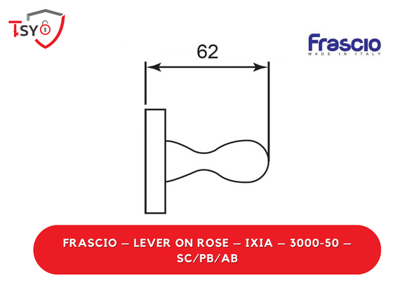 Frascio Lever on Rose (300-50-SC/PB/AB) - TSY Locksmith Selangor & Kuala Lumpur