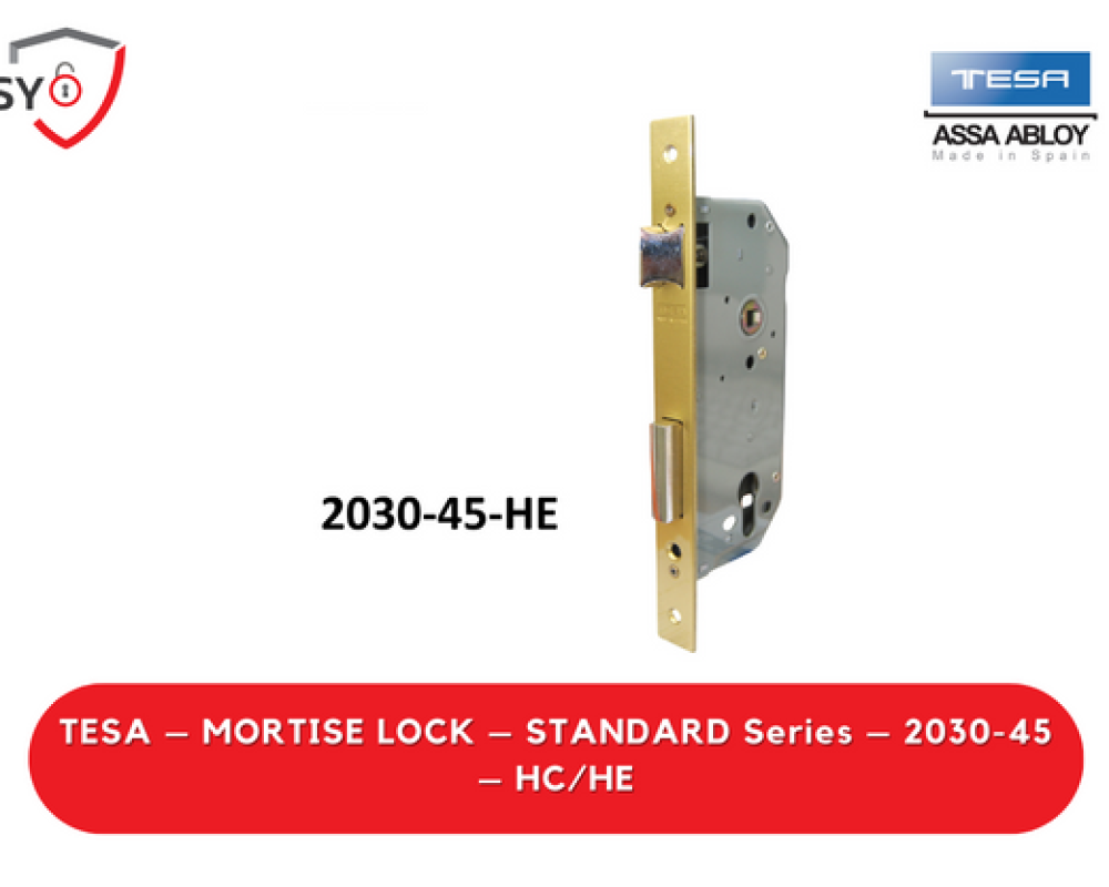 Tesa – Mortise Lock – Standard Series – 2030-45 – HC/HE