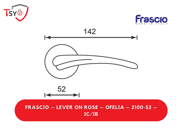 Frascio Lever on Rose (2100-52-IC/IB) - TSY Locksmith Selangor & Kuala Lumpur