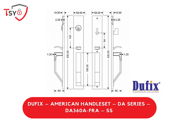 Dufix American Handleset (DA360A-FRA-SS) - TSY Locksmith Selangor & Kuala Lumpur
