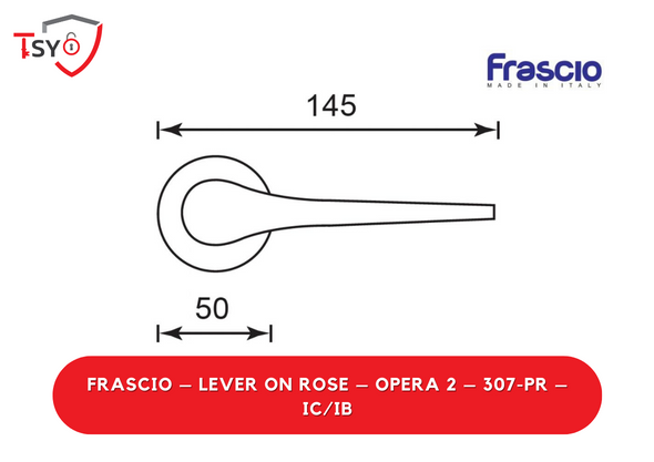 Frascio Lever on Rose (307-PR-IC/IB) - TSY Locksmith Selangor & Kuala Lumpur