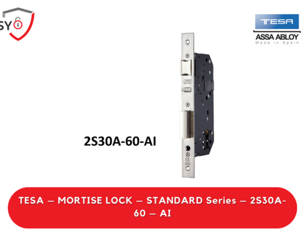 Tesa – Mortise Lock – Standard Series – 2S30A-60 – AI