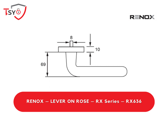 Ronex Lever on Rose (RX636) - TSY Locksmith Selangor & Kuala Lumpur