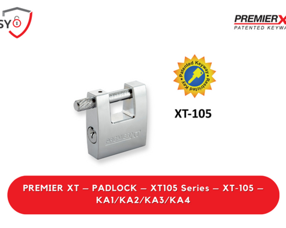 Premier Xt – Padlock – XT105 Series – XT-105 – KA1/KA2/KA3/KA4