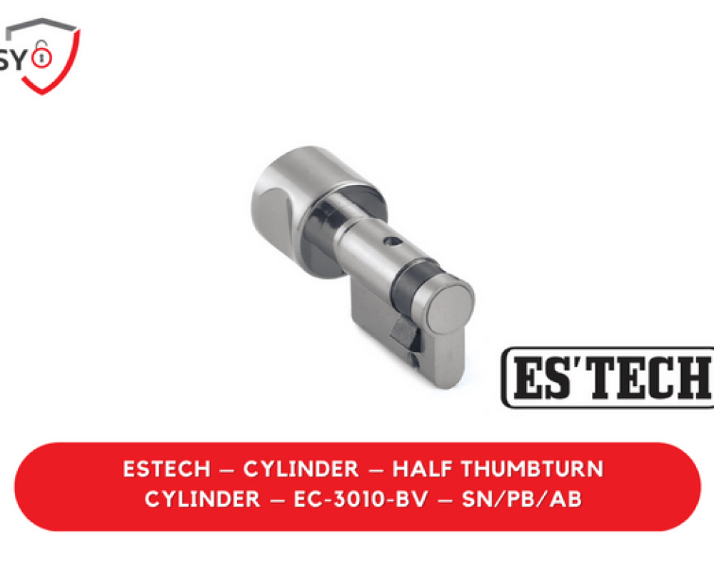 Estech – Cylinder – Half Thumbturn Cylinder – EC-3010-BV – SN/PB/AB
