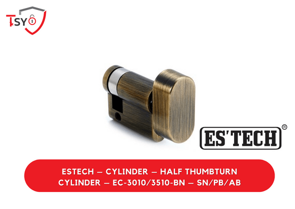 Es Tech Cylinder (EC-3030/3510-BN-SN/PB/AB) - TSY Locksmith Selangor & Kuala Lumpur
