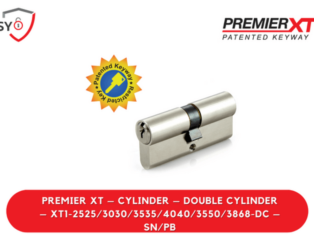 Premier Xt – Cylinder – Double Cylinder – XT1-2525/3030/3535/4040/3550/3868-DC – SN/PB