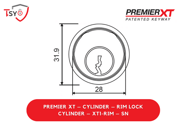 Premeir XT Cylinder (XT1-RIM-SN) - TSY Locksmith Selangor & Kuala Lumpur