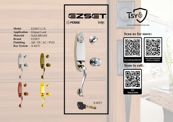 Ezset Gripset Lock (EZSET L1X) - TSY Locksmith Selangor & Kuala Lumpur