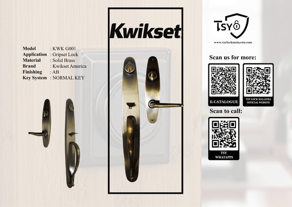 Kwikset Gripset Lock (KWK G001) - TSY Locksmith Selangor & Kuala Lumpur